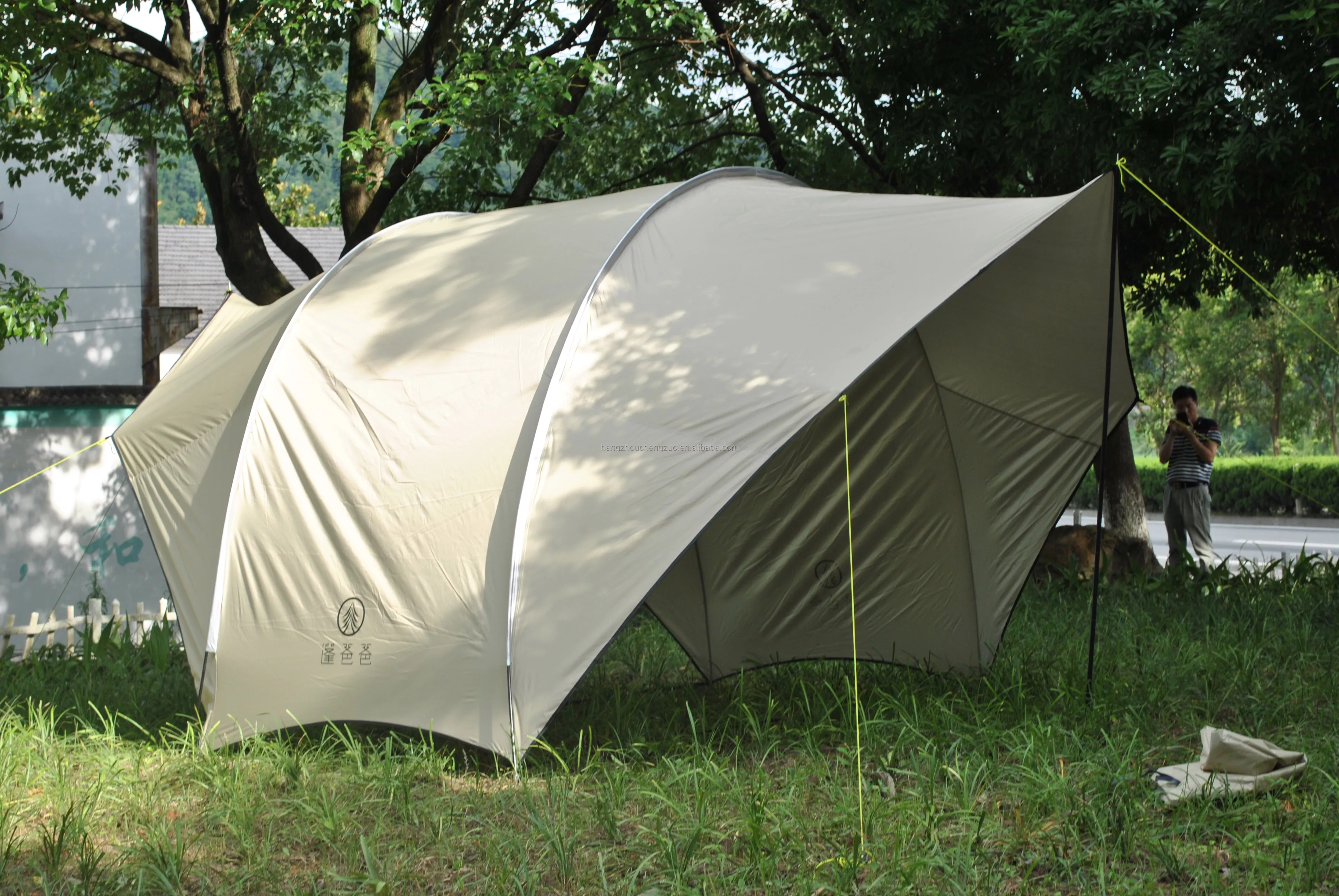 Cheap Goat Tents CZX 630 Camping Tent Portable Waterproof khaki Eggshell Canopy,Camping Shelter Lightweight Sunshade for Snow Camping Outdoor   